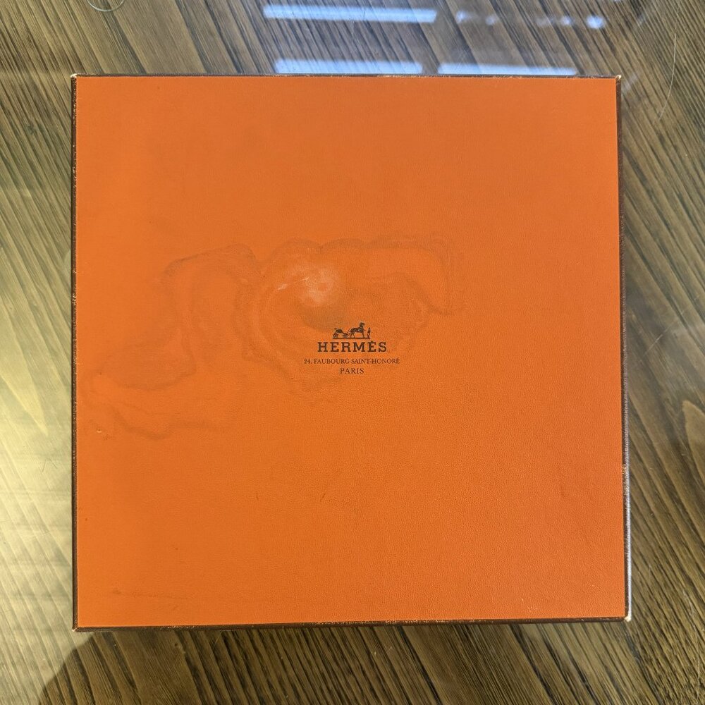 HERMES Vintage Les Folies du Ciel Yellow 90 cm Silk Square Scarf Box Good RARE - Picture 15 of 16